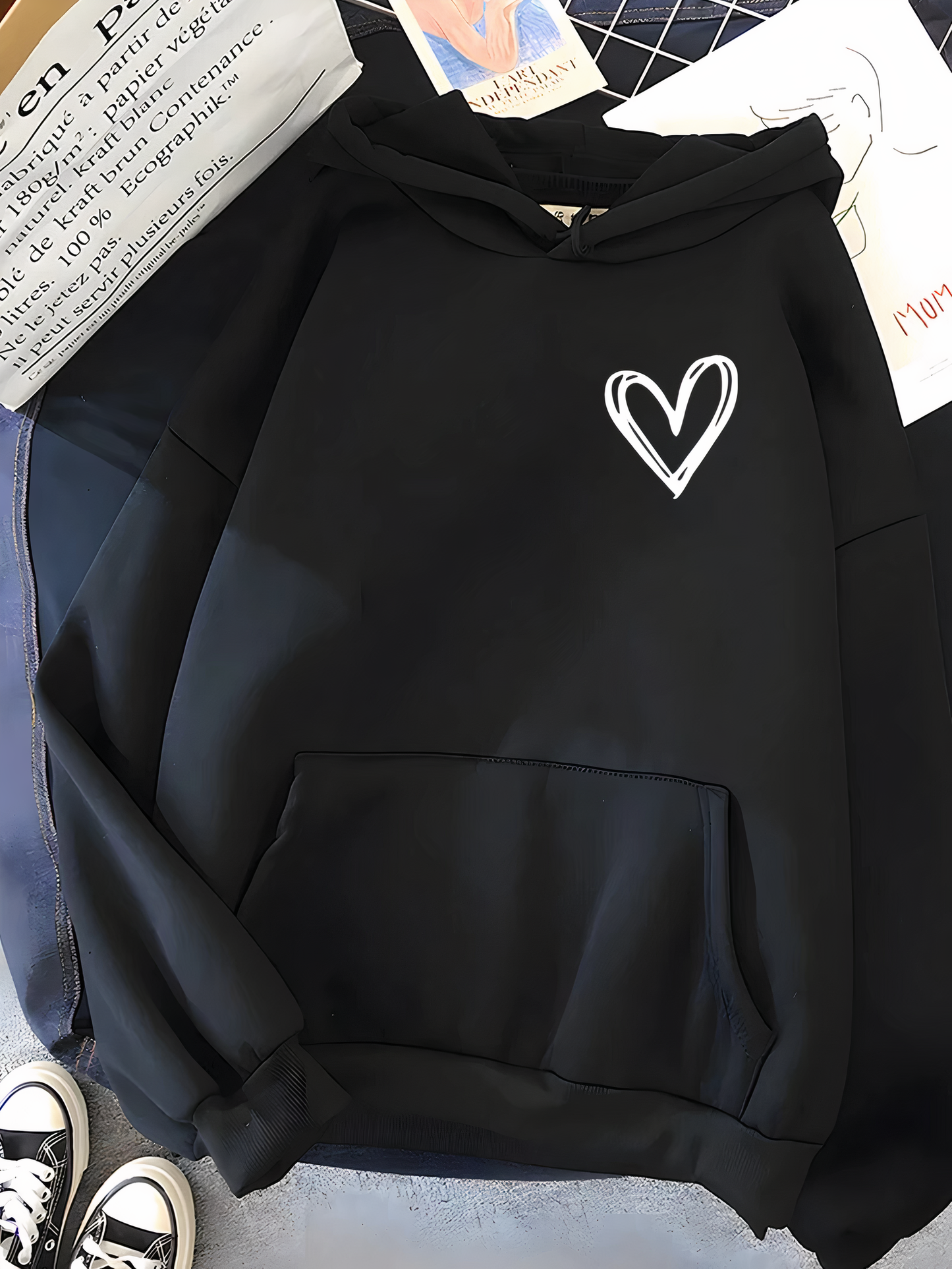 Sweat Capuche Femme Confortable à Poche