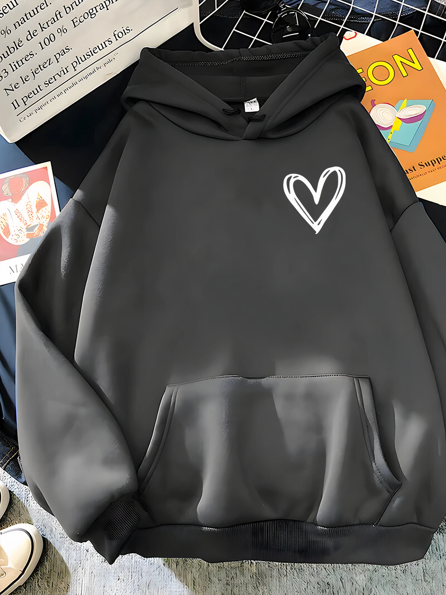 Sweat Capuche Femme Confortable à Poche