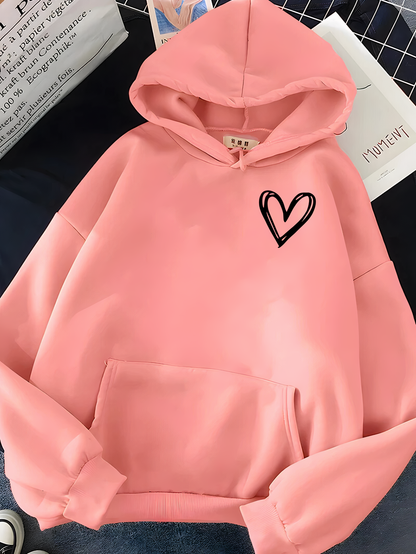 Sweat Capuche Femme Confortable à Poche