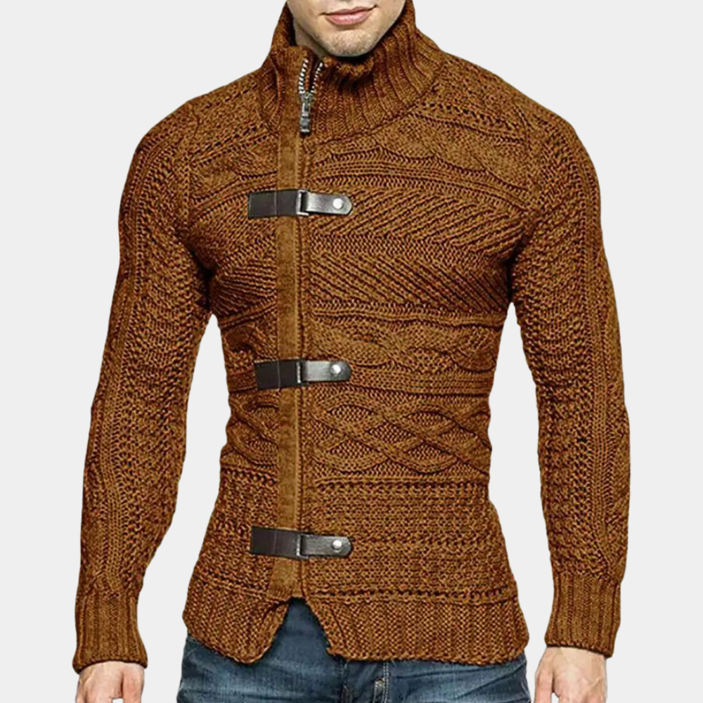 Pull Homme Col Roulé en Laine Mérinos Chaud