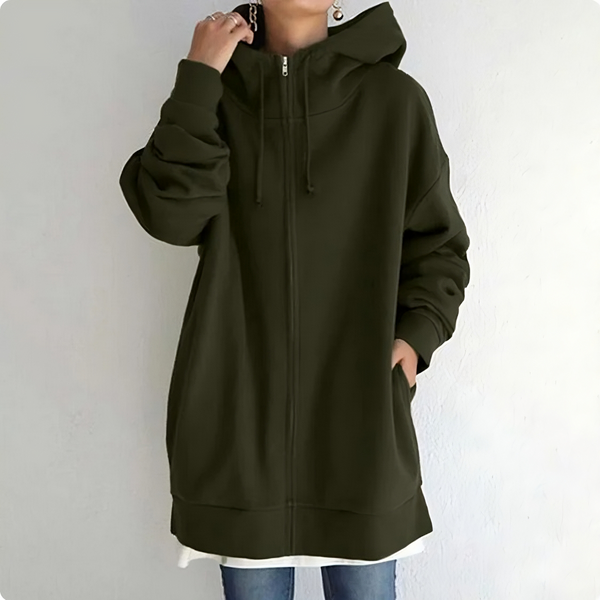 Sweat à capuche doux et chaud avec poches et cordon réglable