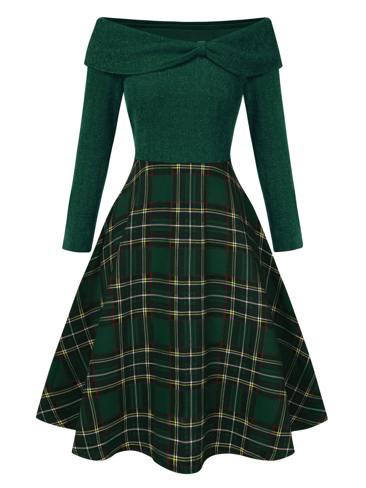 Robe Été Carreaux Décolleté Chic - PanierRoyale