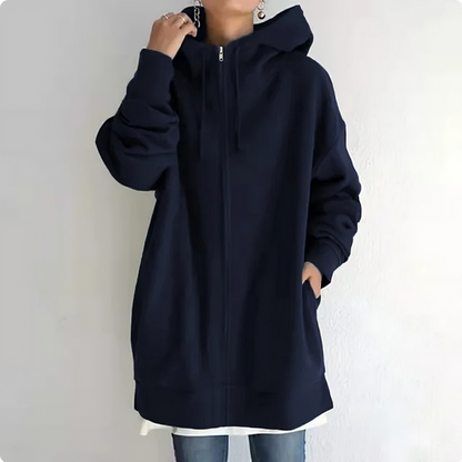 Sweat à capuche doux et chaud avec poches et cordon réglable