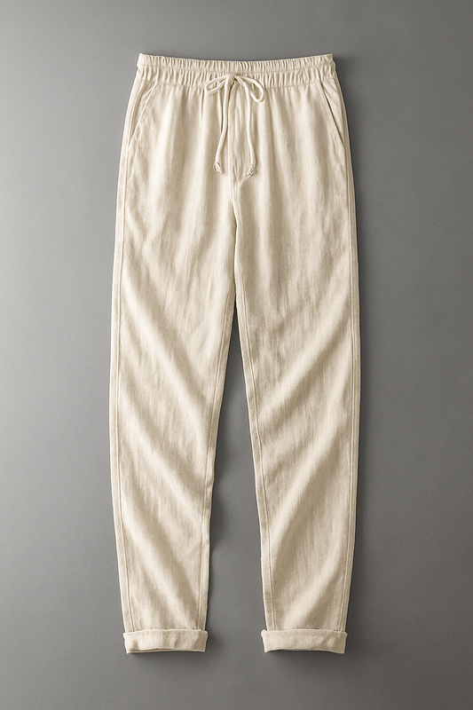 Pantalon Lin Mélangé Homme Confortable - BerlinGlamour