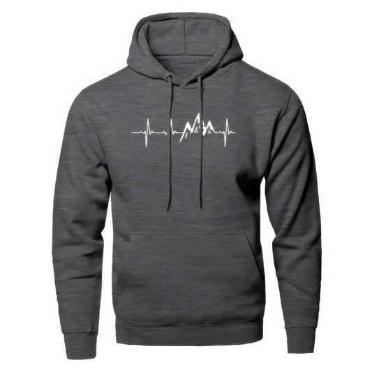 Sweat-Shirt Graphique Mountain Heartbeat Manches Longues