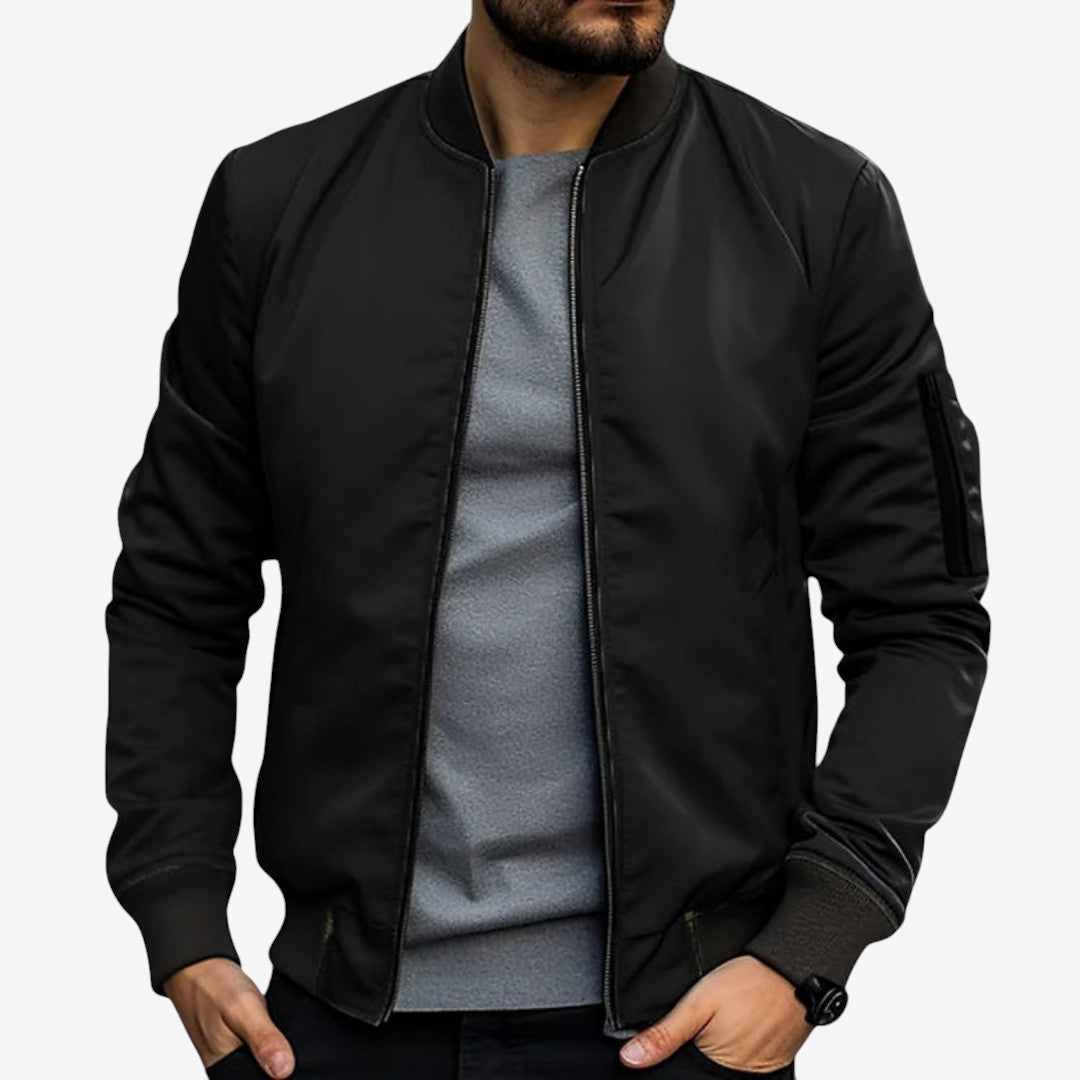 Veste Homme Chic à Manches Longues Col Montant