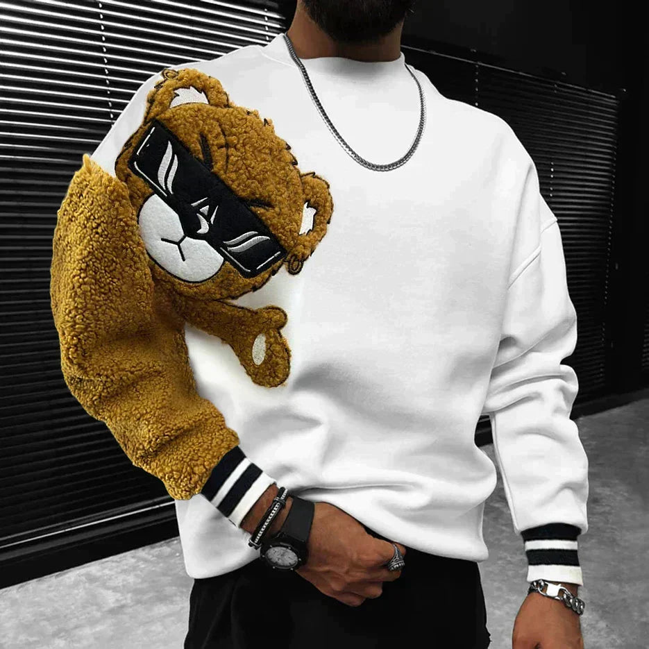 Sweat Homme Hiver épais et chaud à manches rayées - PanierRoyale