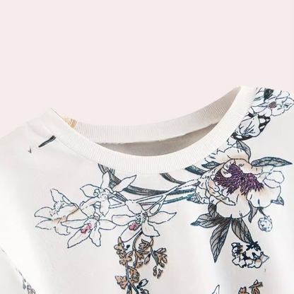 DORIS - Pull Fleuri Moderne pour Femme