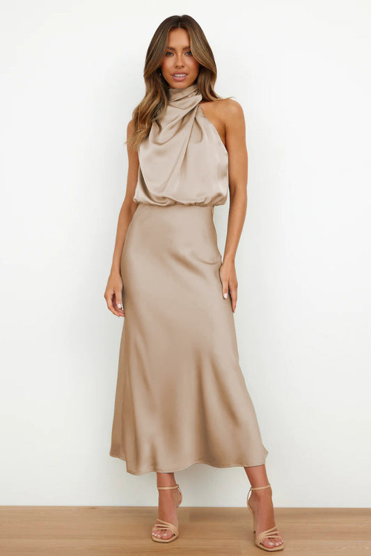 Robe Soirée Maxi Sans Manches pour Femme Élégante - PanierRoyale