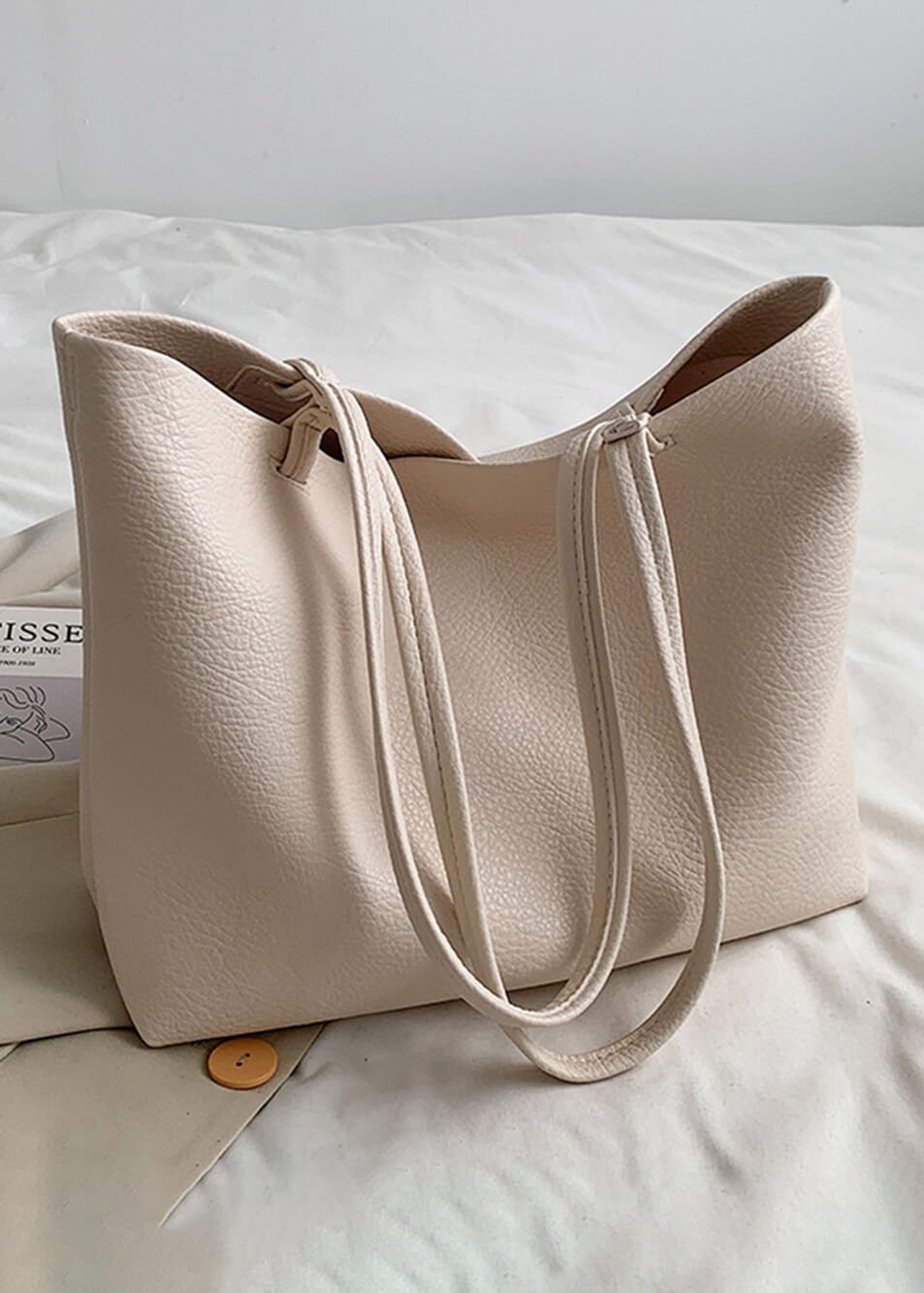 Sac à Main Grande Capacité en Cuir Imitation Élégant - PanierRoyale