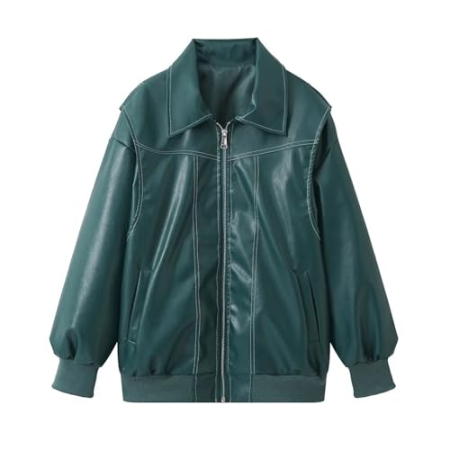 Veste Femme Similicuir Oversize Coupe Biker Moderne