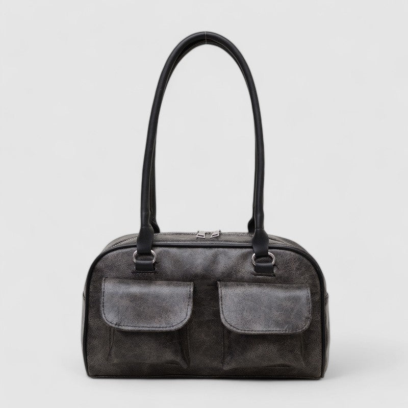 Sac à Épaule Femme Structuré Poches à Rabat Format Allongé - PanierRoyale