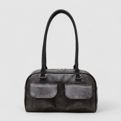 Sac à Épaule Femme Structuré Poches à Rabat Format Allongé - PanierRoyale