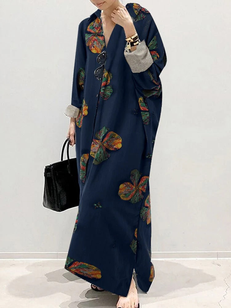 Robe Été Rayée Manches Courtes pour Femme