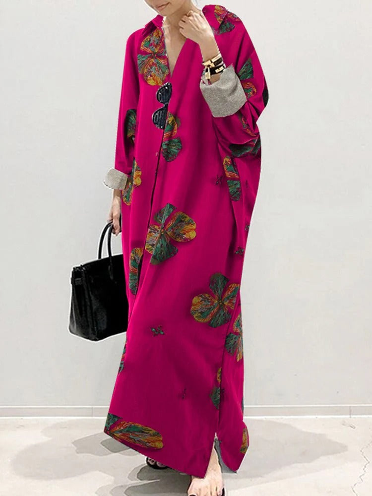 Robe Été Rayée Manches Courtes pour Femme