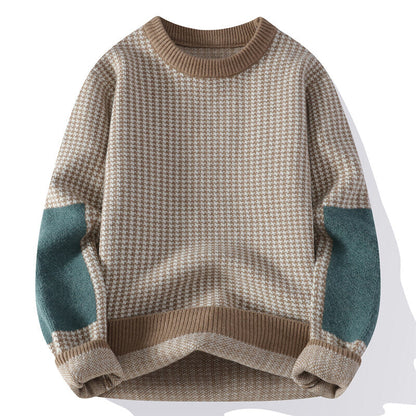 Pull en Maille Pied-de-Poule Doux pour Femme - PanierRoyale