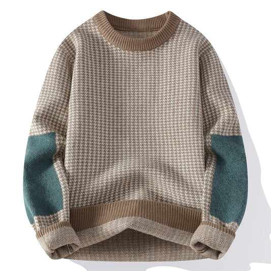 Pull en Maille Pied-de-Poule Doux pour Femme - PanierRoyale