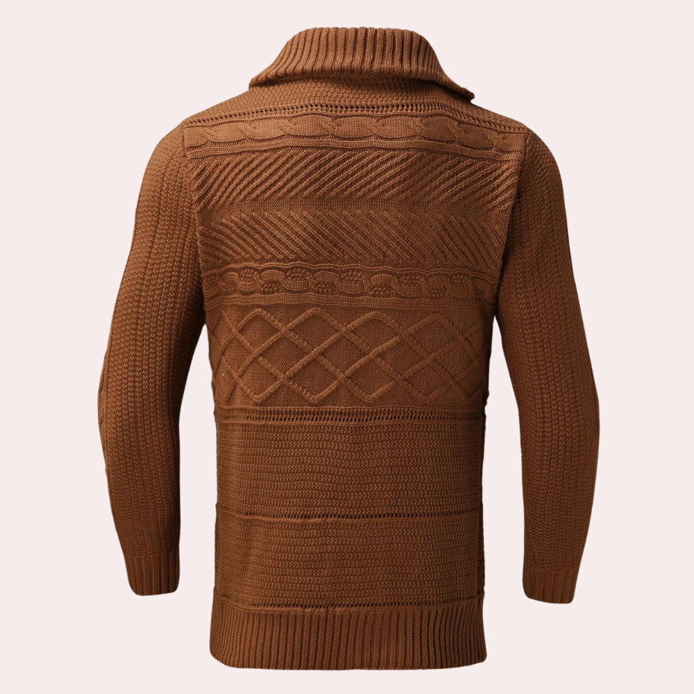 Pull Homme Col Roulé en Laine Mérinos Chaud