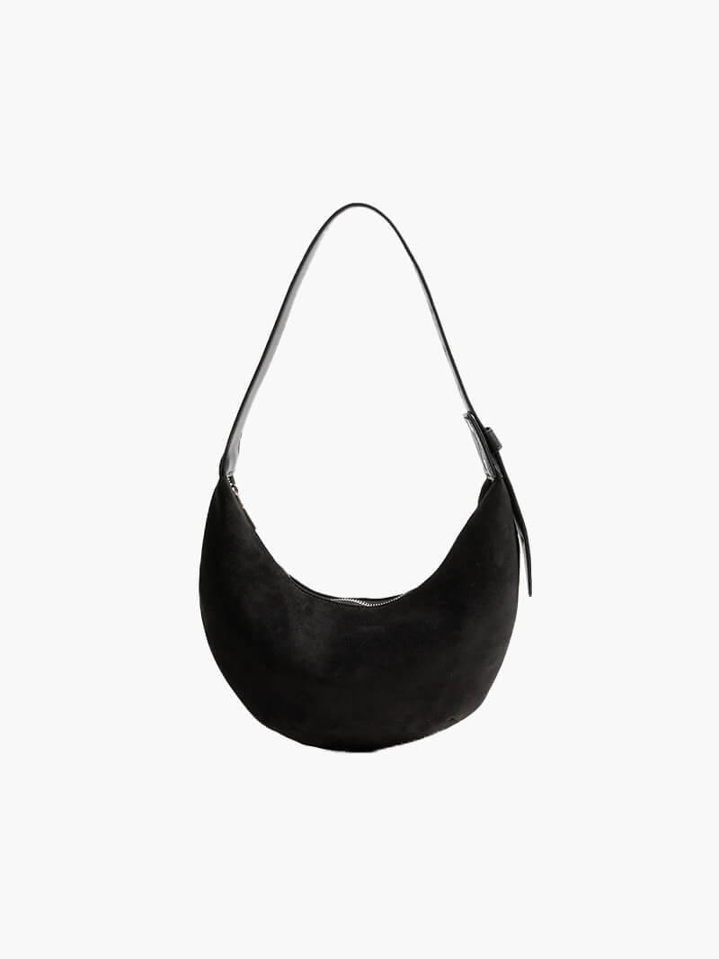 Sac à Main Cuir Souple en Forme de Croissant