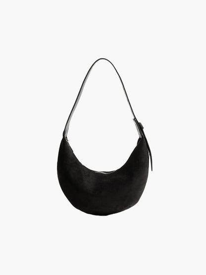 Sac à Main Cuir Souple en Forme de Croissant