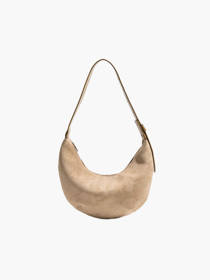 Sac à Main Cuir Souple en Forme de Croissant