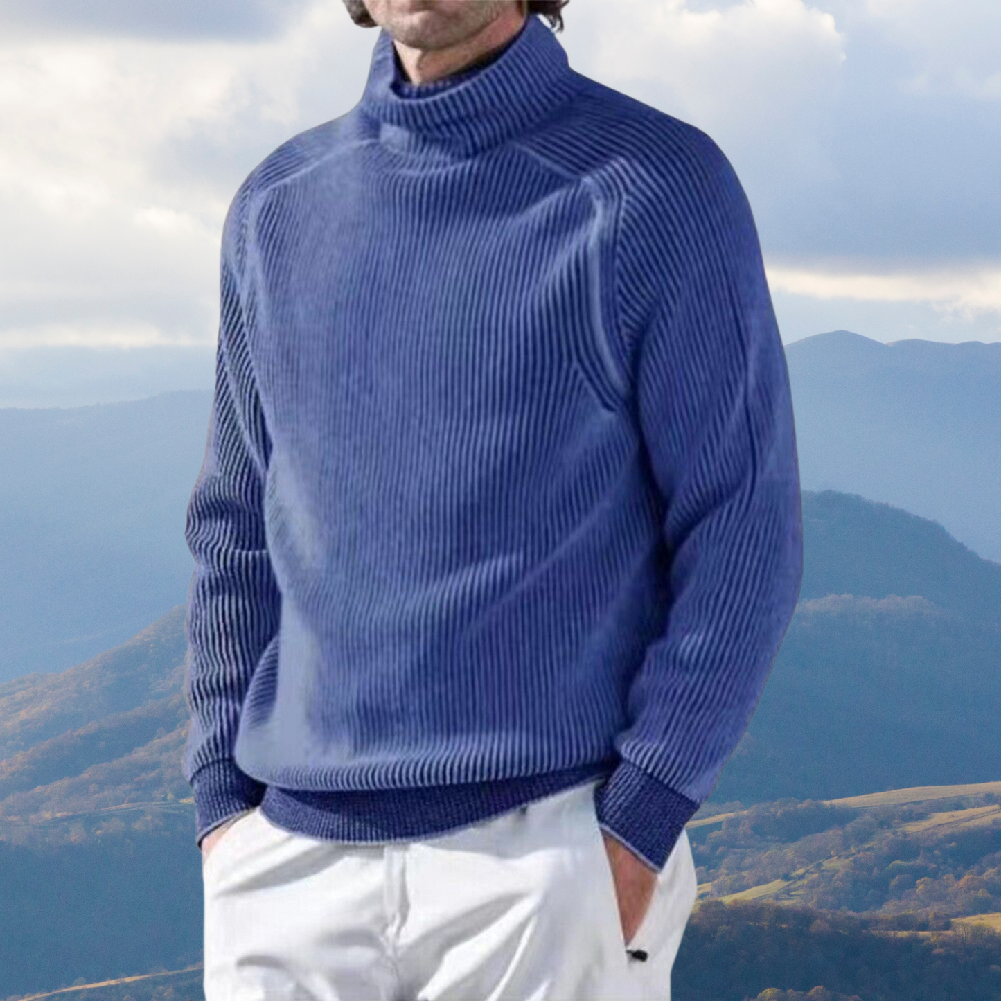 Pull à Col Roulé Chaud et Confortable pour Homme