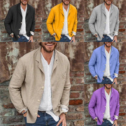 Veste en coton et lin confortable pour homme - BerlinGlamour