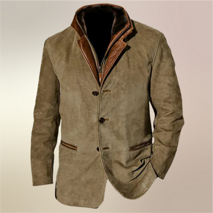 Veste Homme Mélange Laine Confort Coupe Ajustée