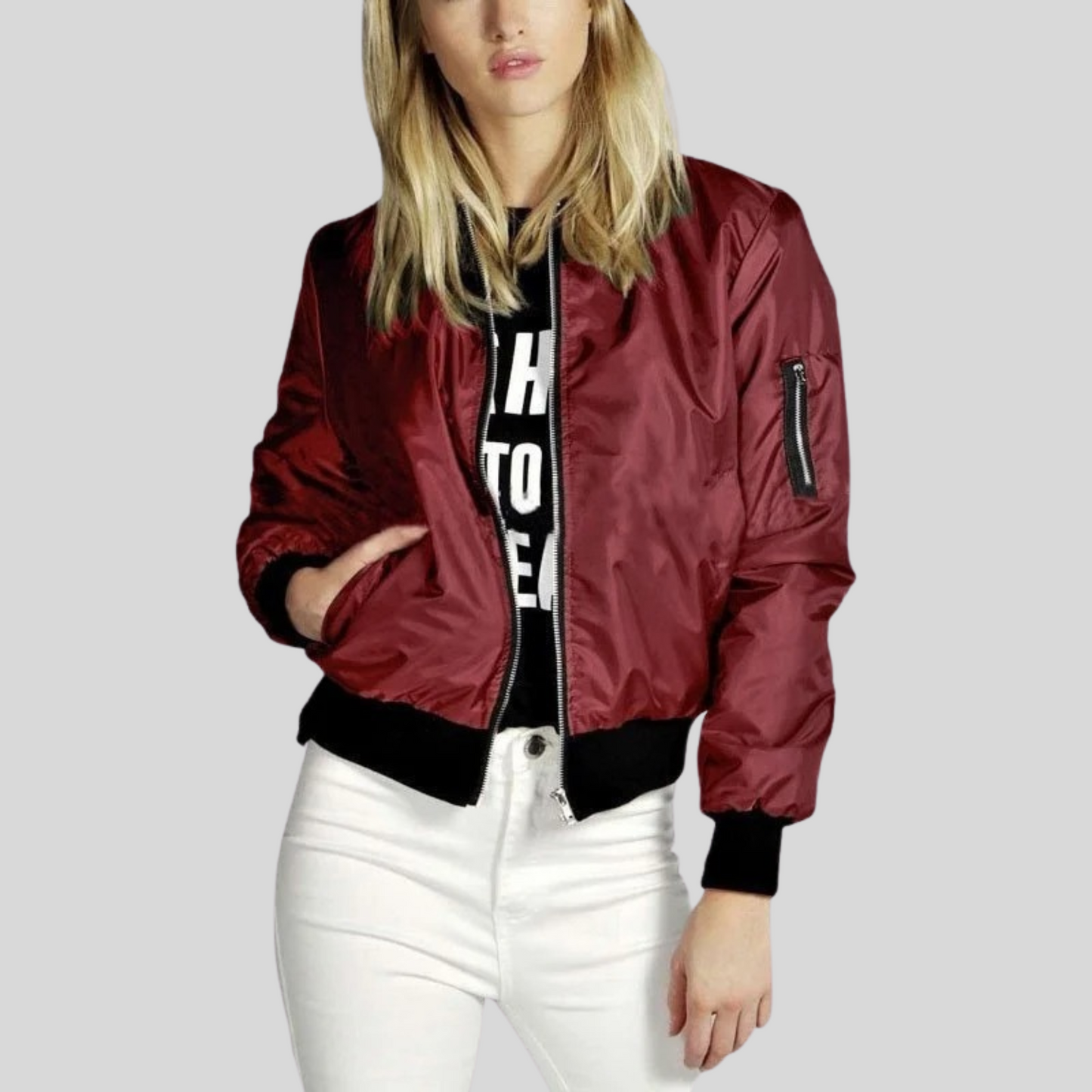 Veste Bomber Femme Légère et Confortable