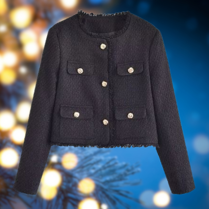 Veste femme décontractée col rond casual