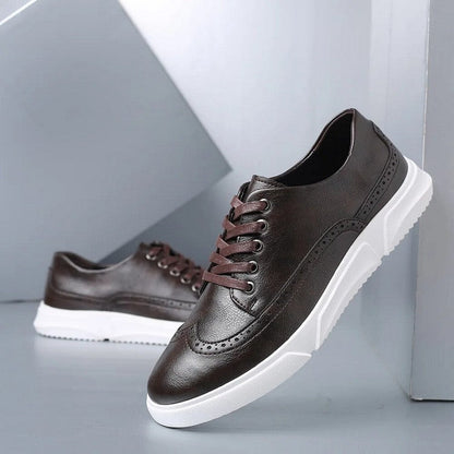 Baskets Cuir Homme Élégantes pour Tenue Décontractée Chic