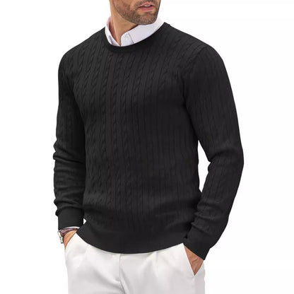 Pull Homme Slim Fit Col Rond en Tricot Fin