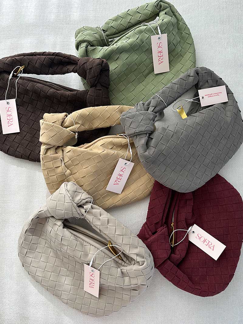 Sac à Main Mini en Cuir Souple Tressé