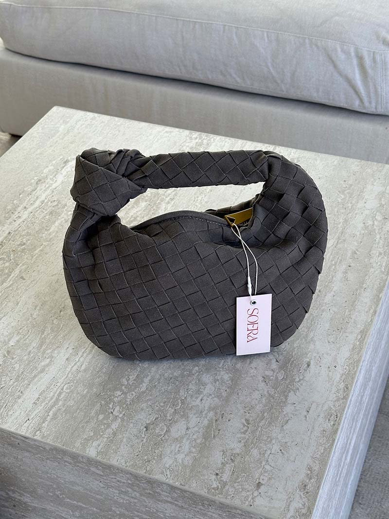 Sac à Main Mini en Cuir Souple Tressé