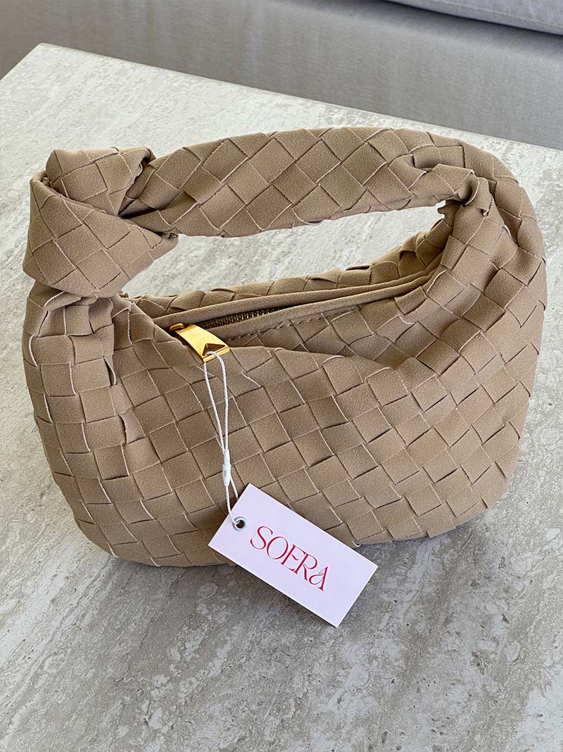 Sac à Main Mini en Cuir Souple Tressé