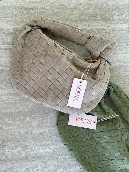 Sac à Main Mini en Cuir Souple Tressé