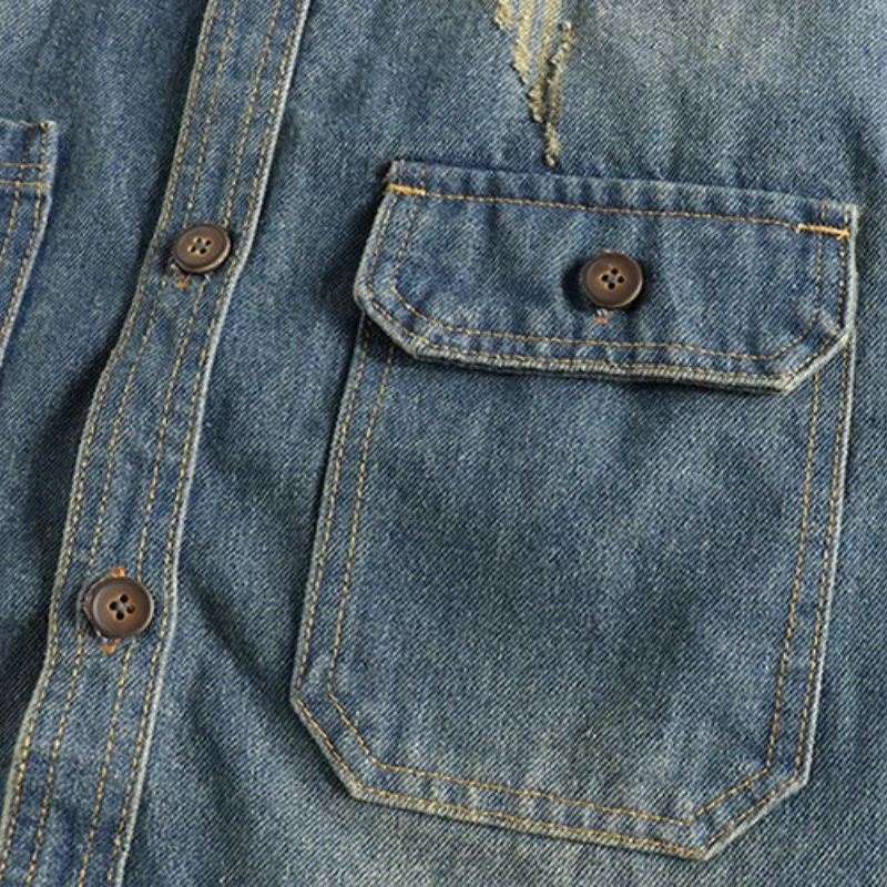 Chemise Denim Usée pour Homme