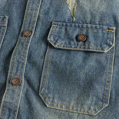 Chemise Denim Usée pour Homme