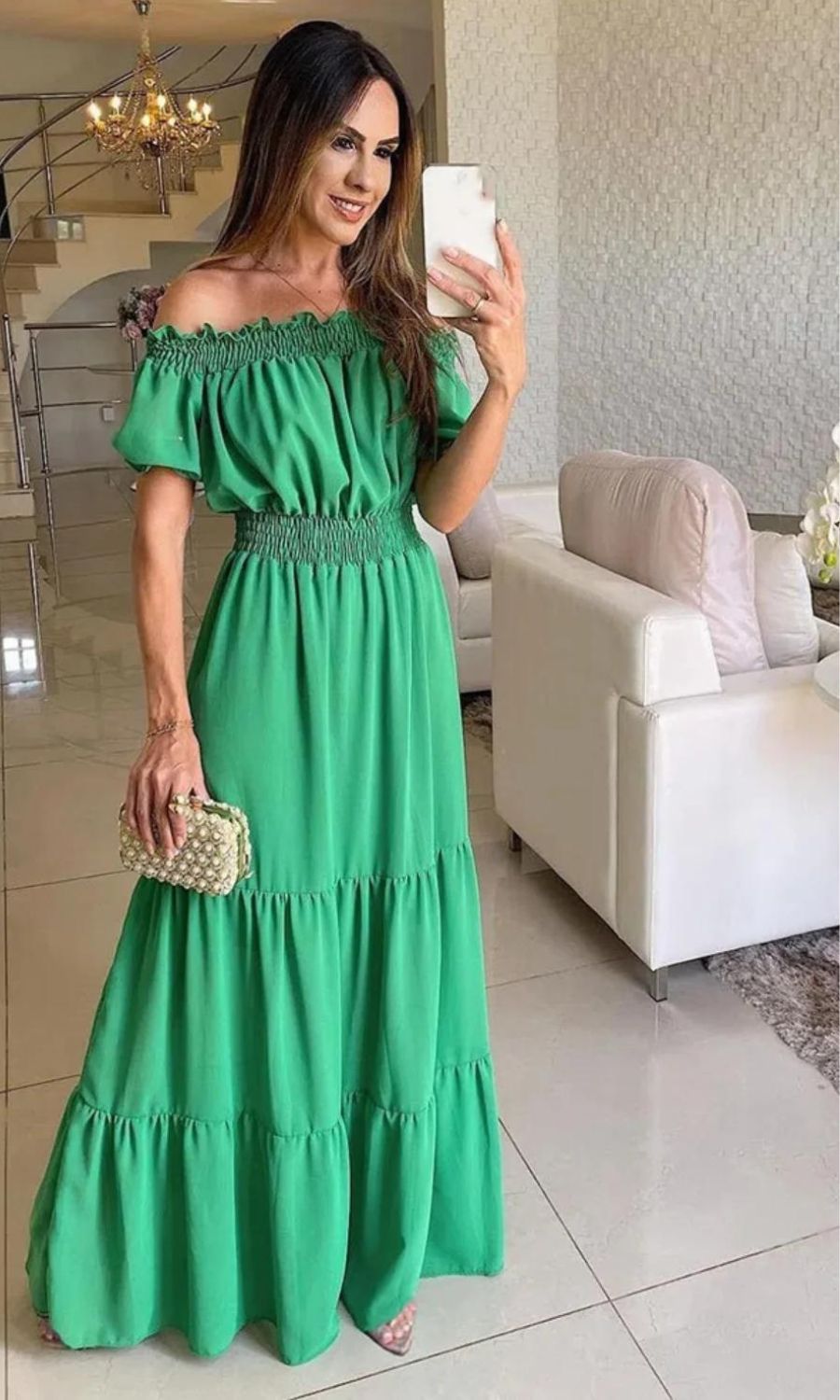 Robe Été Femme Élégante Taille Élastique Confortable