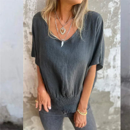 Chemise Homme Décontractée Col En V Manches Courtes - PanierRoyale