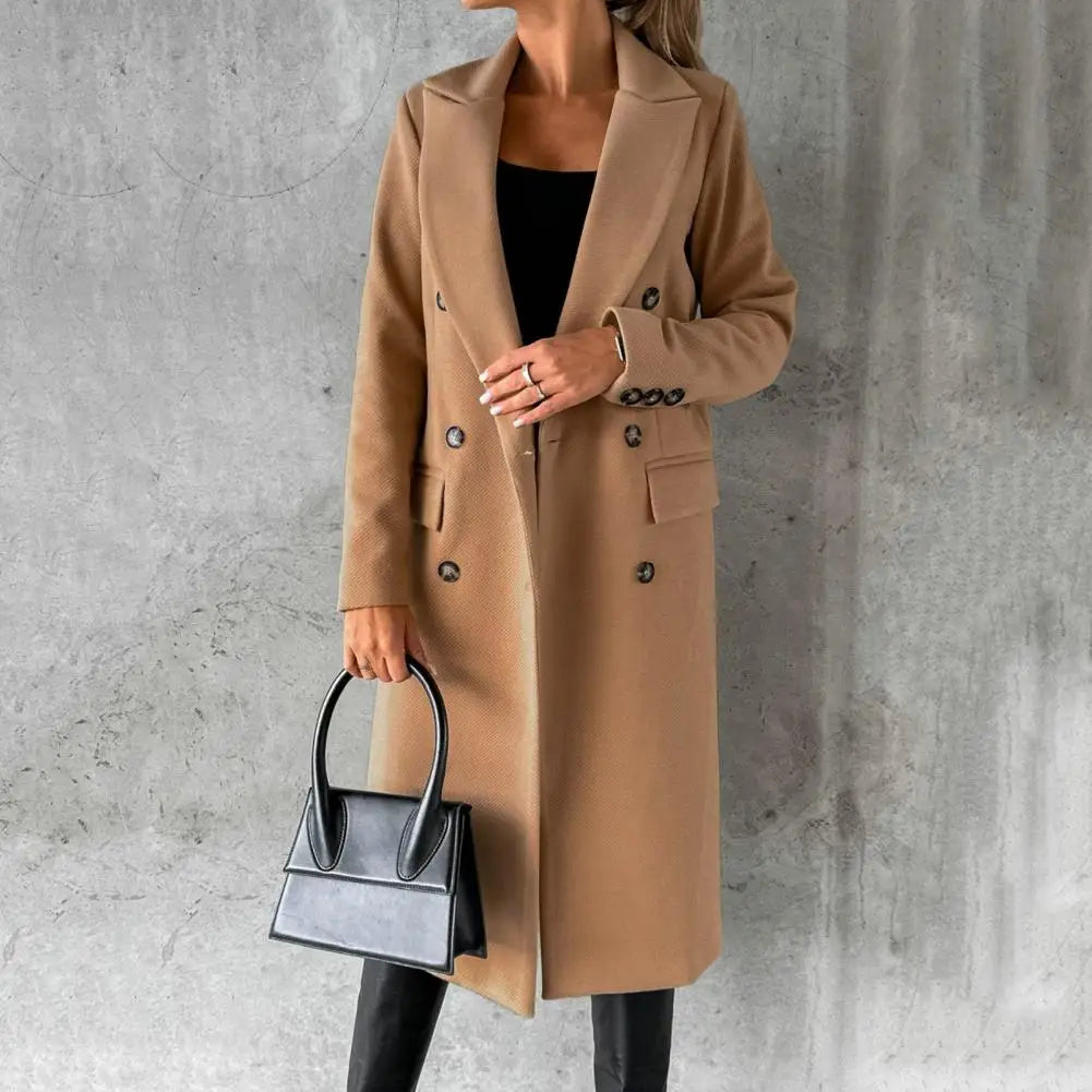 Trenchcoat Femme Long Double Boutonnage Élégant - BerlinGlamour