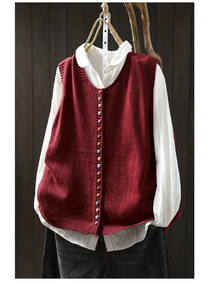 Cardigan Tricot Doux Col Rond Coupe Fluide