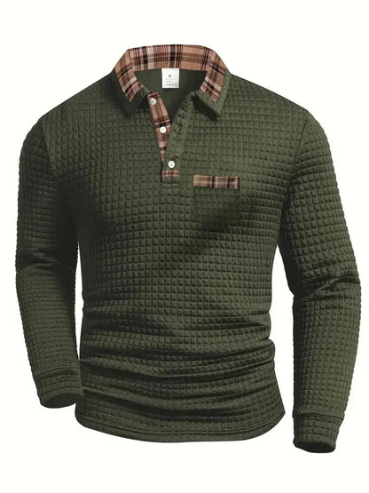 Polo Homme Coton Classique à Carreaux