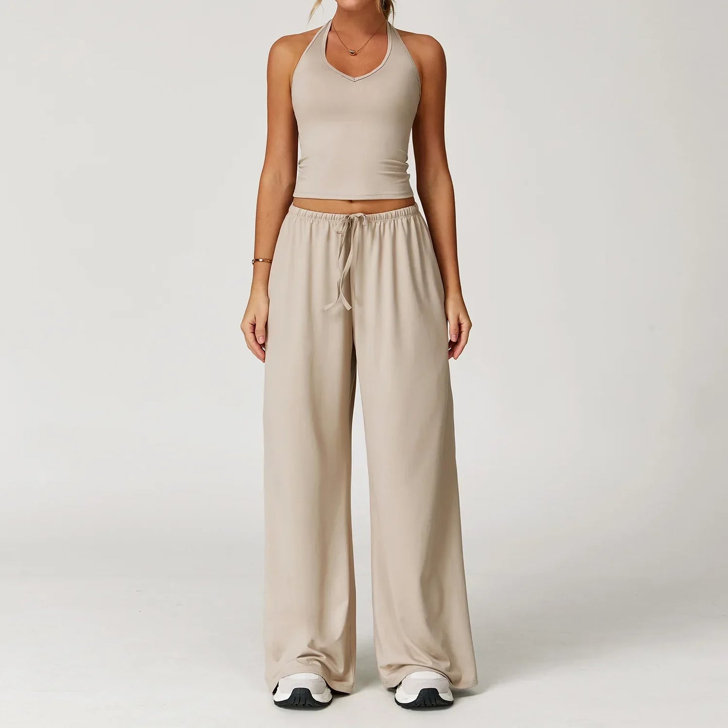 Ensemble Lounge Femme Décontracté Crop Top