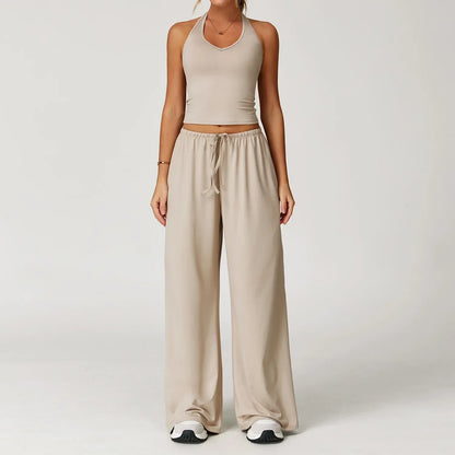 Ensemble Lounge Femme Décontracté Crop Top