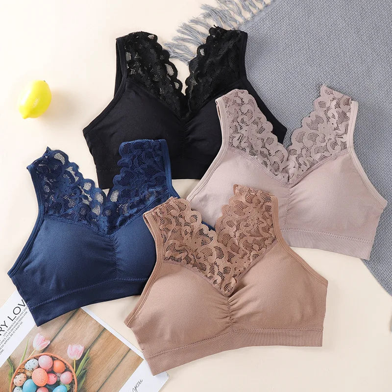 Soutien-gorge Femme Dentelle Sans Armature Confort Léger