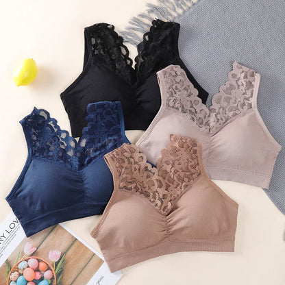 Soutien-gorge Femme Dentelle Sans Armature Confort Léger