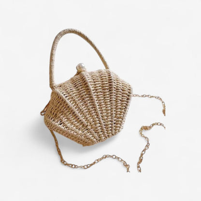 Sac à main Osier Tressé avec Poignée et Bretelle Réglable