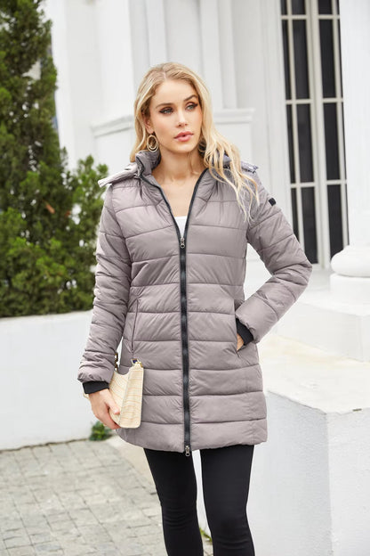 Doudoune D’Hiver Pour Femme | Capuche Amovible