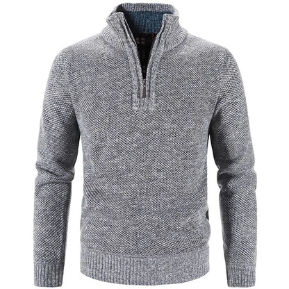 Pull Homme Hiver Doux et Chaud au Col Zip - PanierRoyale